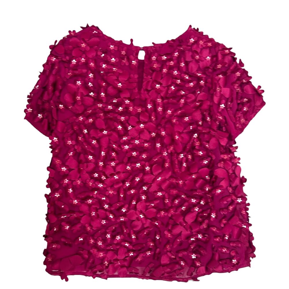 Anthropologie Varun Bahl Rosemarie Floral Blouse Pink 10 View 4